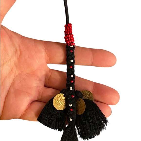 Anthropologie Verb Pallavi Singhee Sarah Red Beige Tunic dress Fall Thanksgiving - Picture 5 of 6